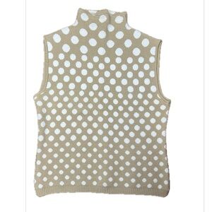 Bette-Paige  Polka Dot Sleeveless Sweater Vest